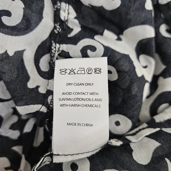 SALONI Tilly Dress Silk Noir Phoenix Fit Flare Shift Sleeveless Button - Picture 8 of 8